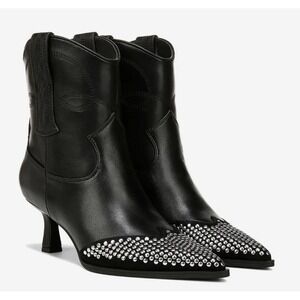 Circus NY Sam Edelman Yolanda Womens Black Studded Ankle Boots Size 7 NEW $150